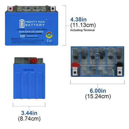 Mighty Max Battery 12-Volt 11.2 Ah 230 CCA GEL Rechargeable Sealed Lead Acid Battery YTZ14SGEL